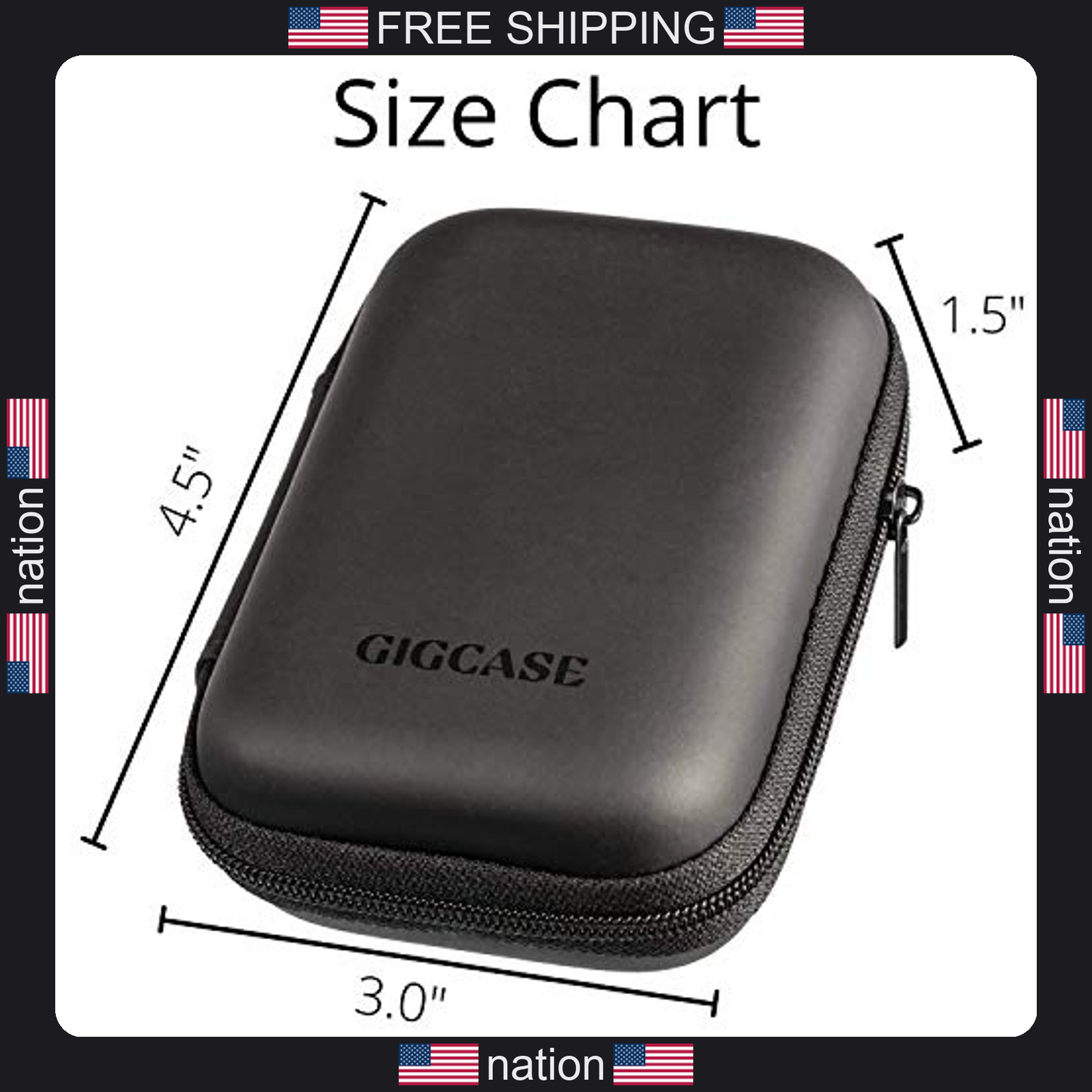 IEM Case for in-Ear Monitors, Headphones & Earbuds ? EVA Travel Storage Bag for