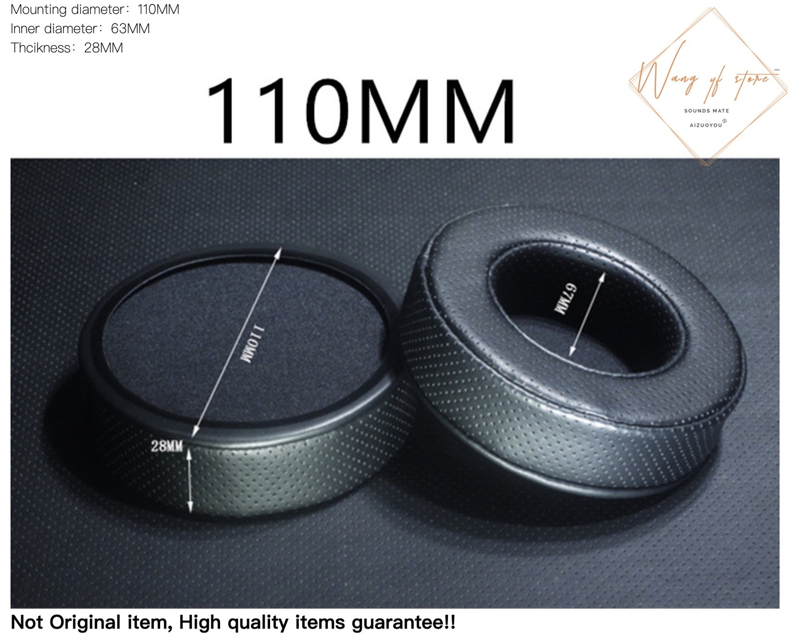 Round Perforated Breathable Memory Foam Earpads For Razer Sony AKG ATH Headphone