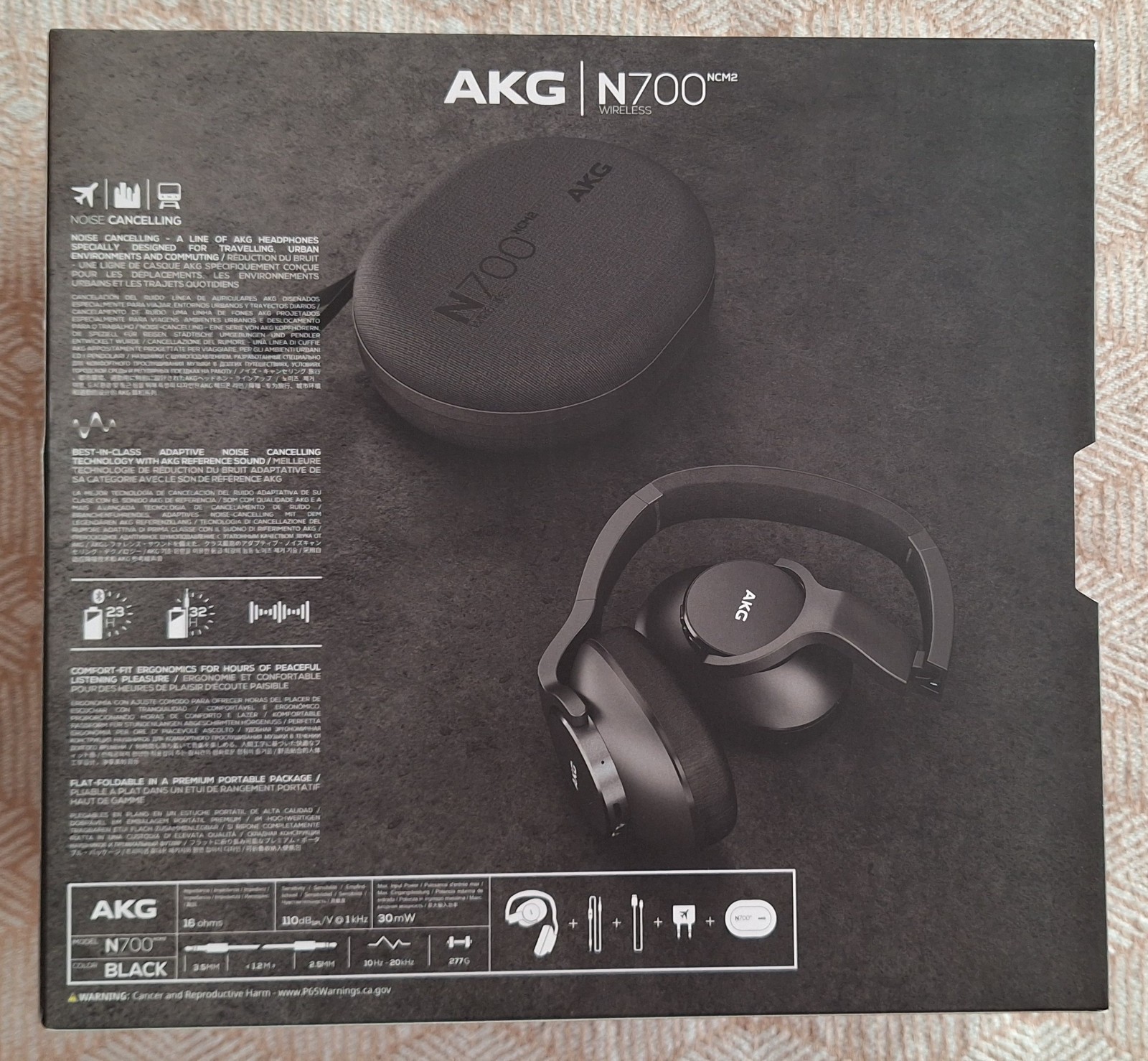 AKG N700NC M2 premium over-ear, ANC wireless headphones. Harman curve accurate