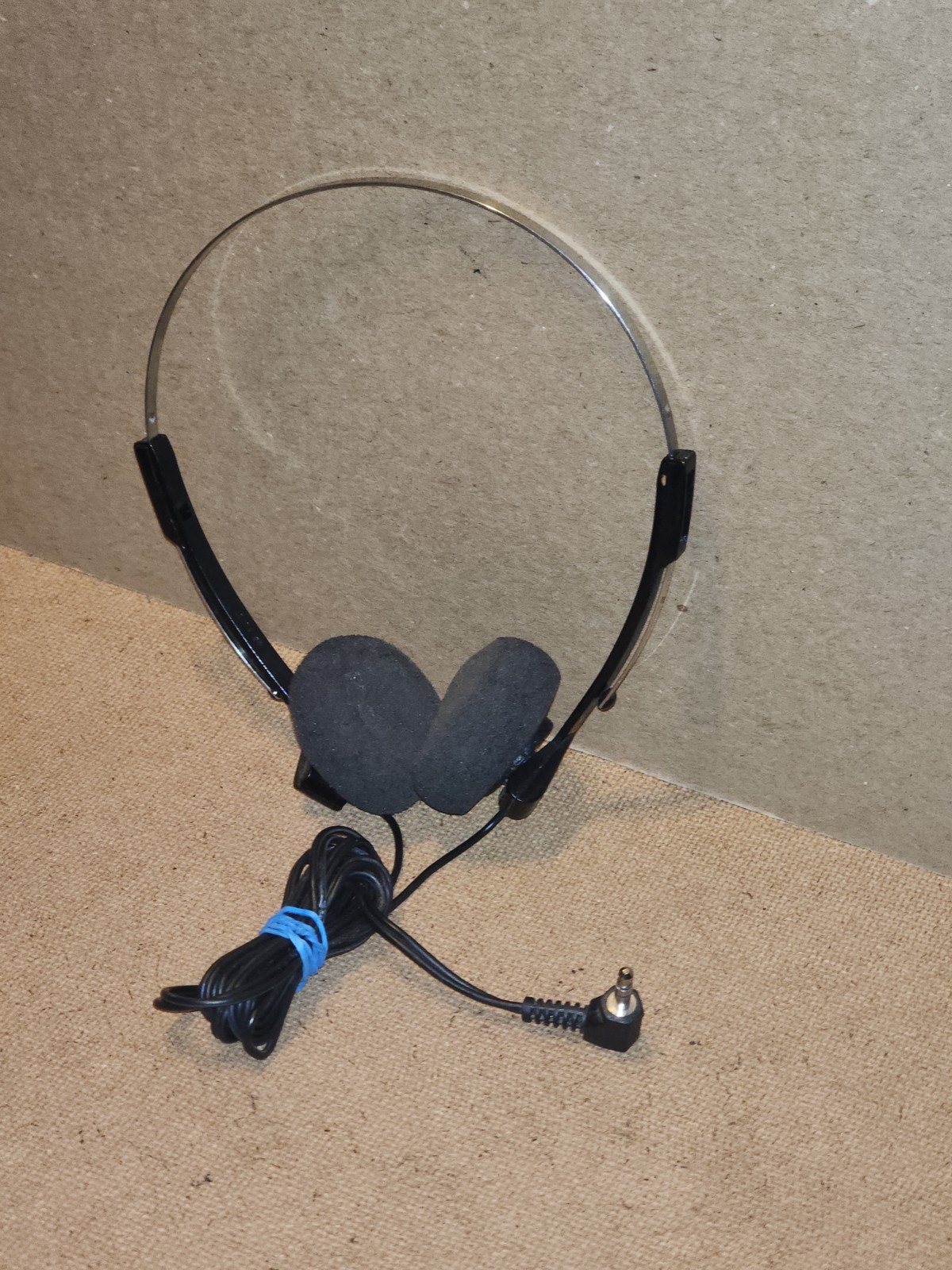 Vintage GE Headphones Metal Adjustable Headband Wired 3.5mm General Electric