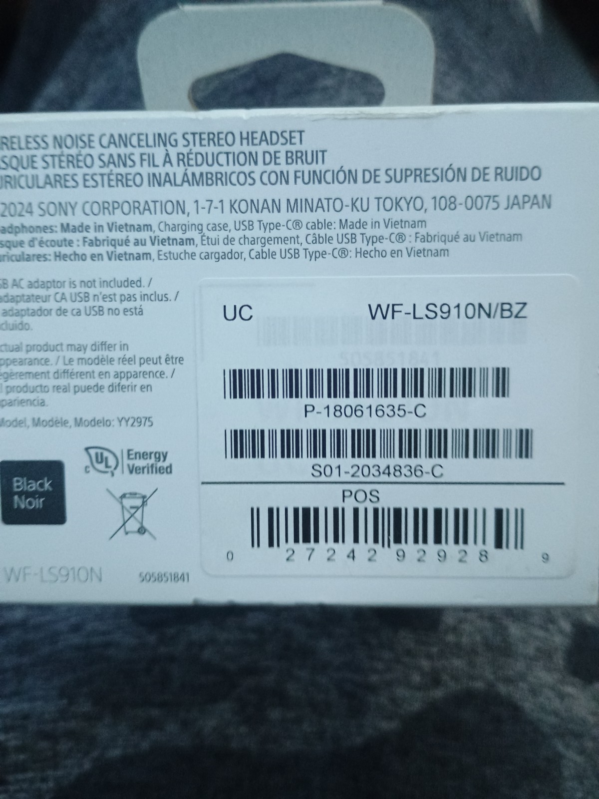 SONY WFLS910N/B Headphones