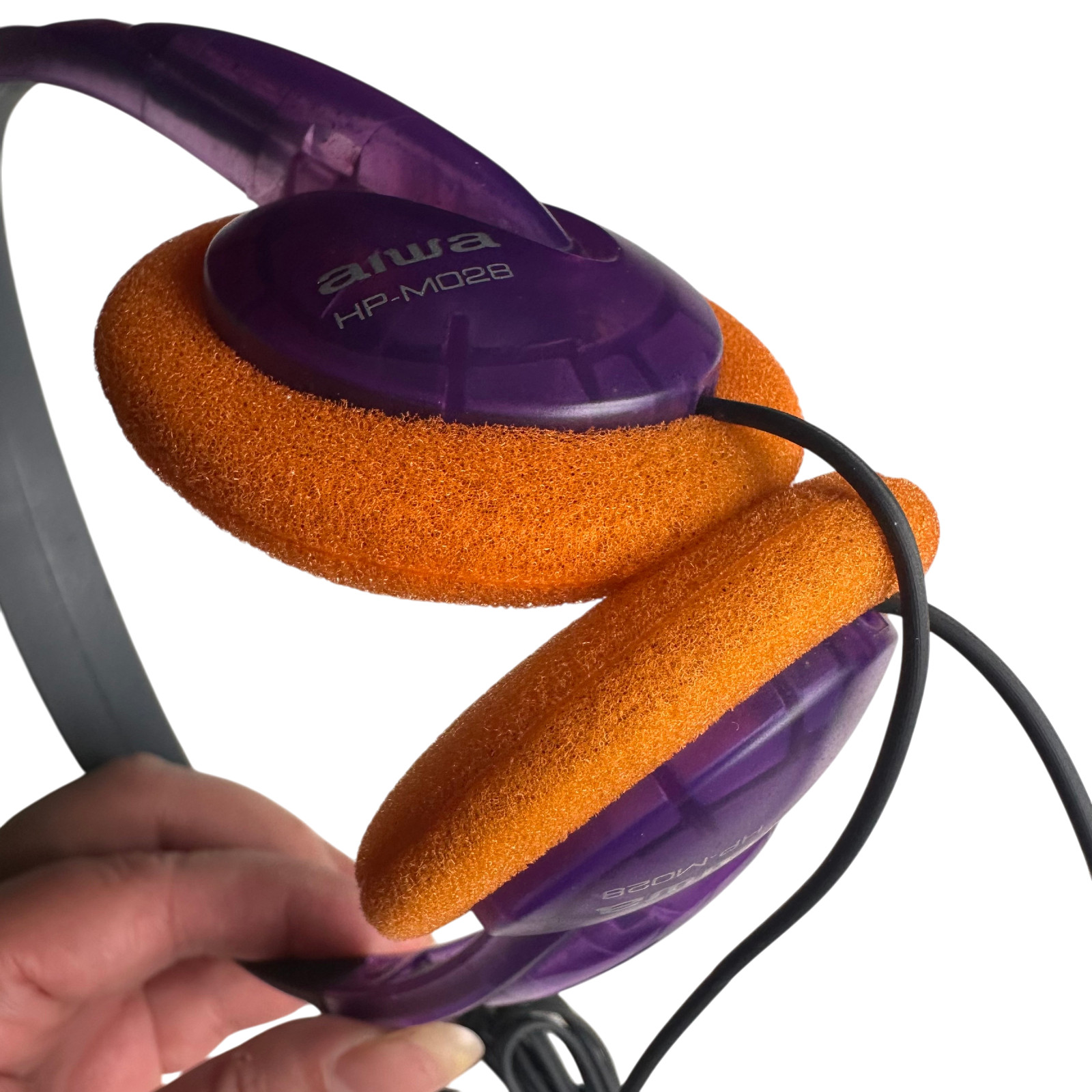 AIWA Classic Vintage stereo Headphones comfort fit -3.5mm jack -Purple