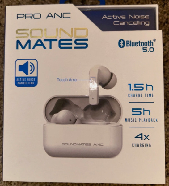 Brand New Tzumi SoundMates Pro ANC Bluetooth 5.0 Wireless Earbuds w/Box Gift