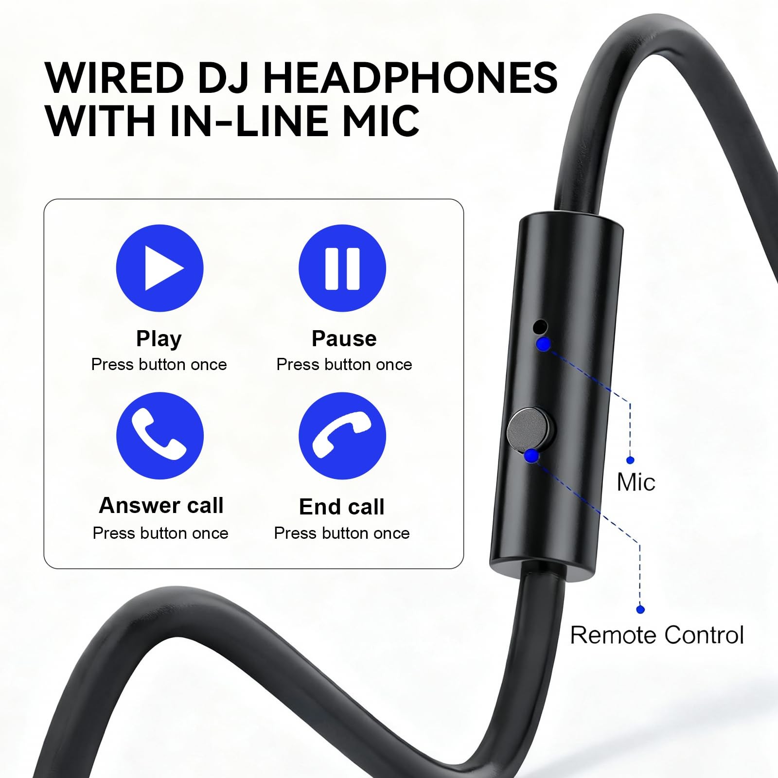 Hi-Res Over Ear Headphones for Studio Monitoring and Mixing, Sound Isolation, Pr