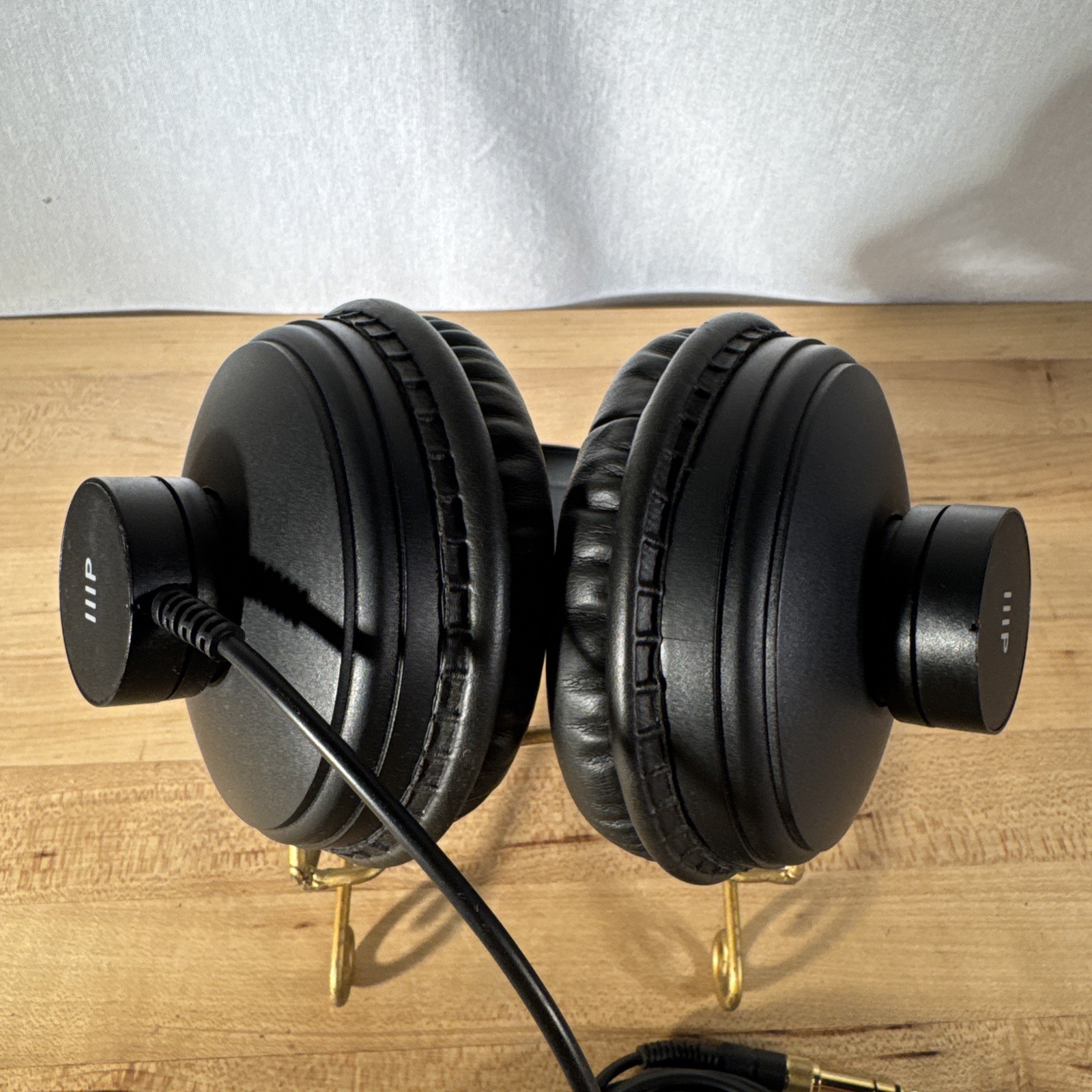 Monoprice Modern Retro Over Ear Headphones, Black, Lightly Used