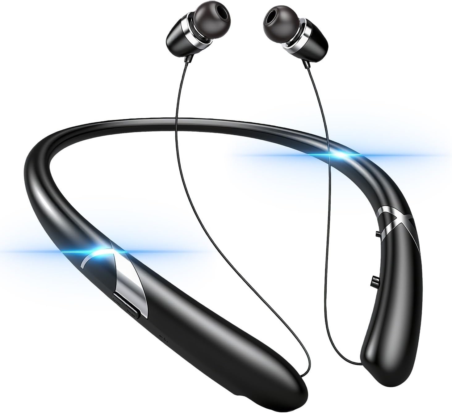 Finpola Neckband Bluetooth Headphones Obsidian Black