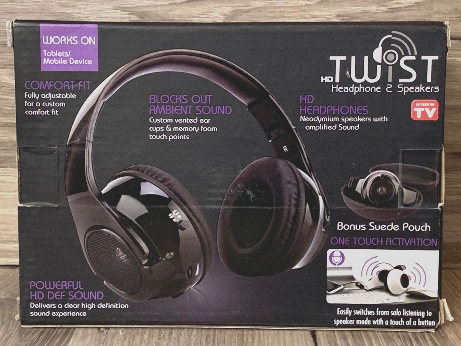HD Twist Headphones 2 Speakers~ Headphones & Speakers in One Brand New