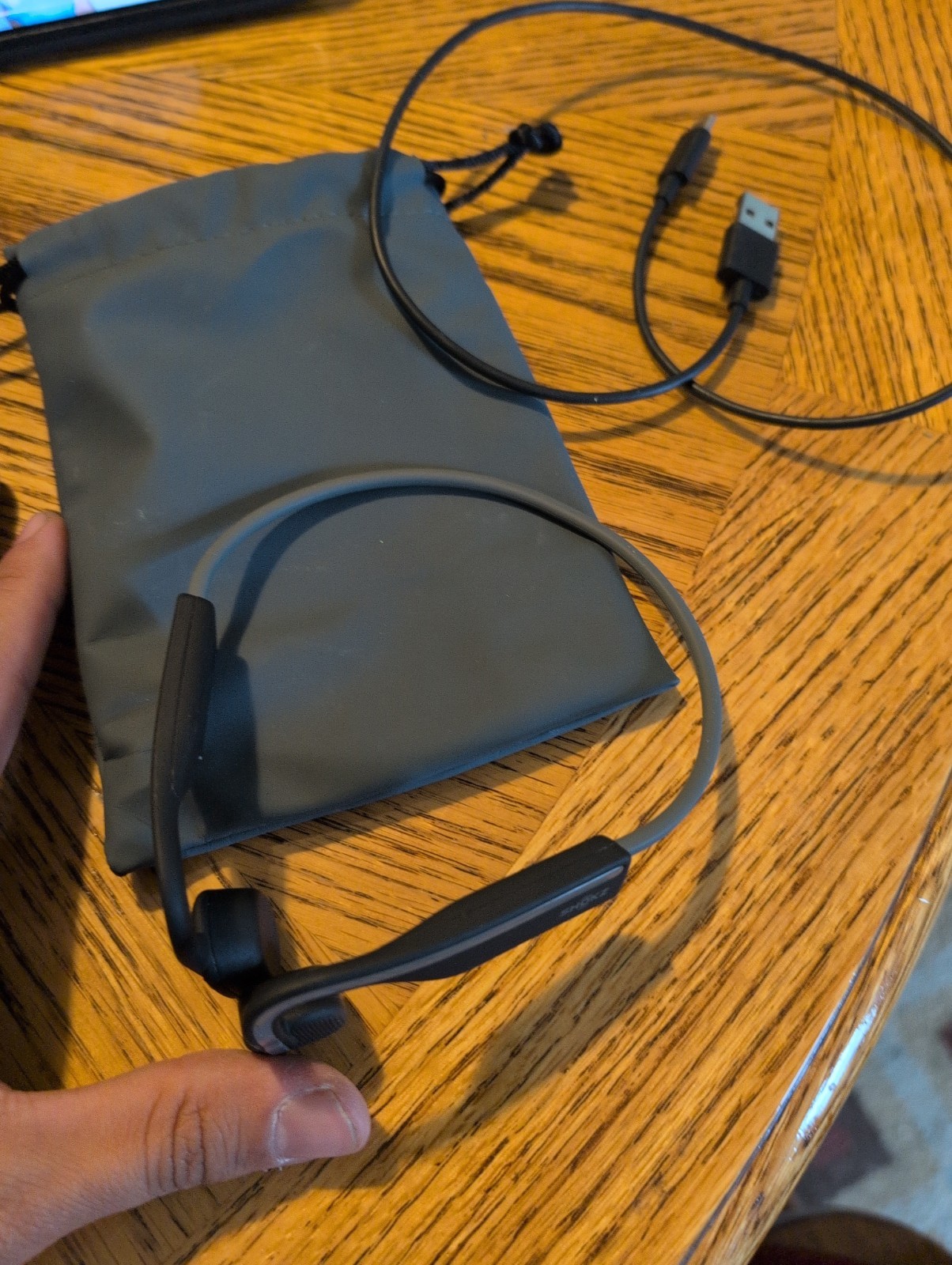 Shokz – OpenMove Bone Conduction Open Ear Headphones (S661) – Gray
