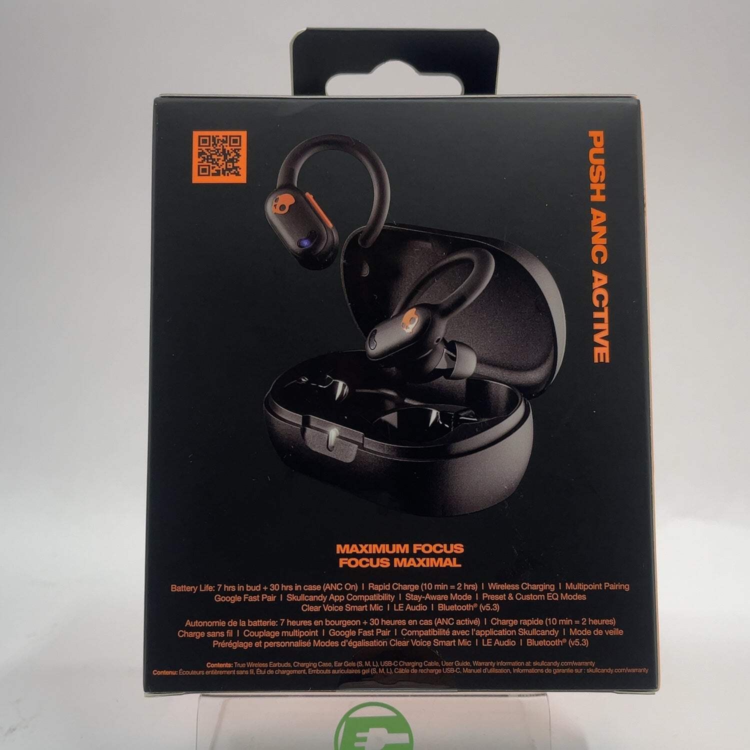 New Skullcandy Push ANC Wireless Over-Ear Bluetooth Headphones Black S2PAW