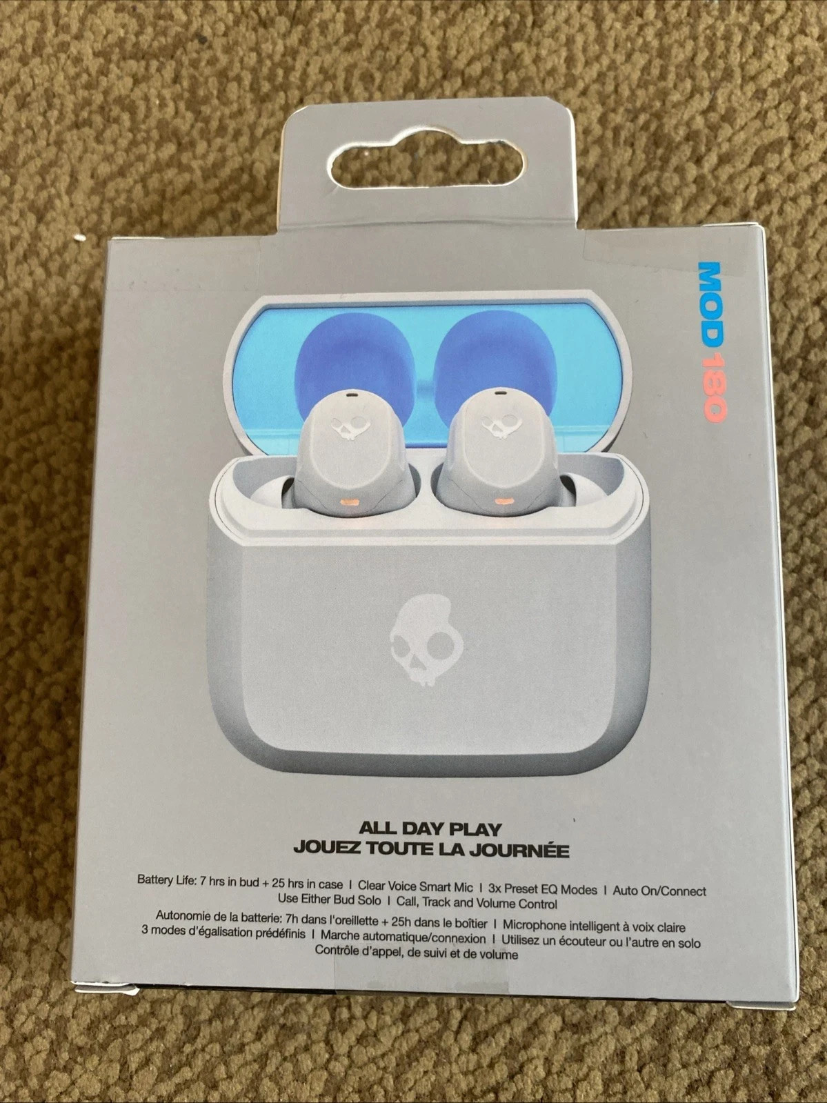 Skullcandy Mod 180 Wireless Earbuds Bluetooth Headphones Up to 32 Hours Battery