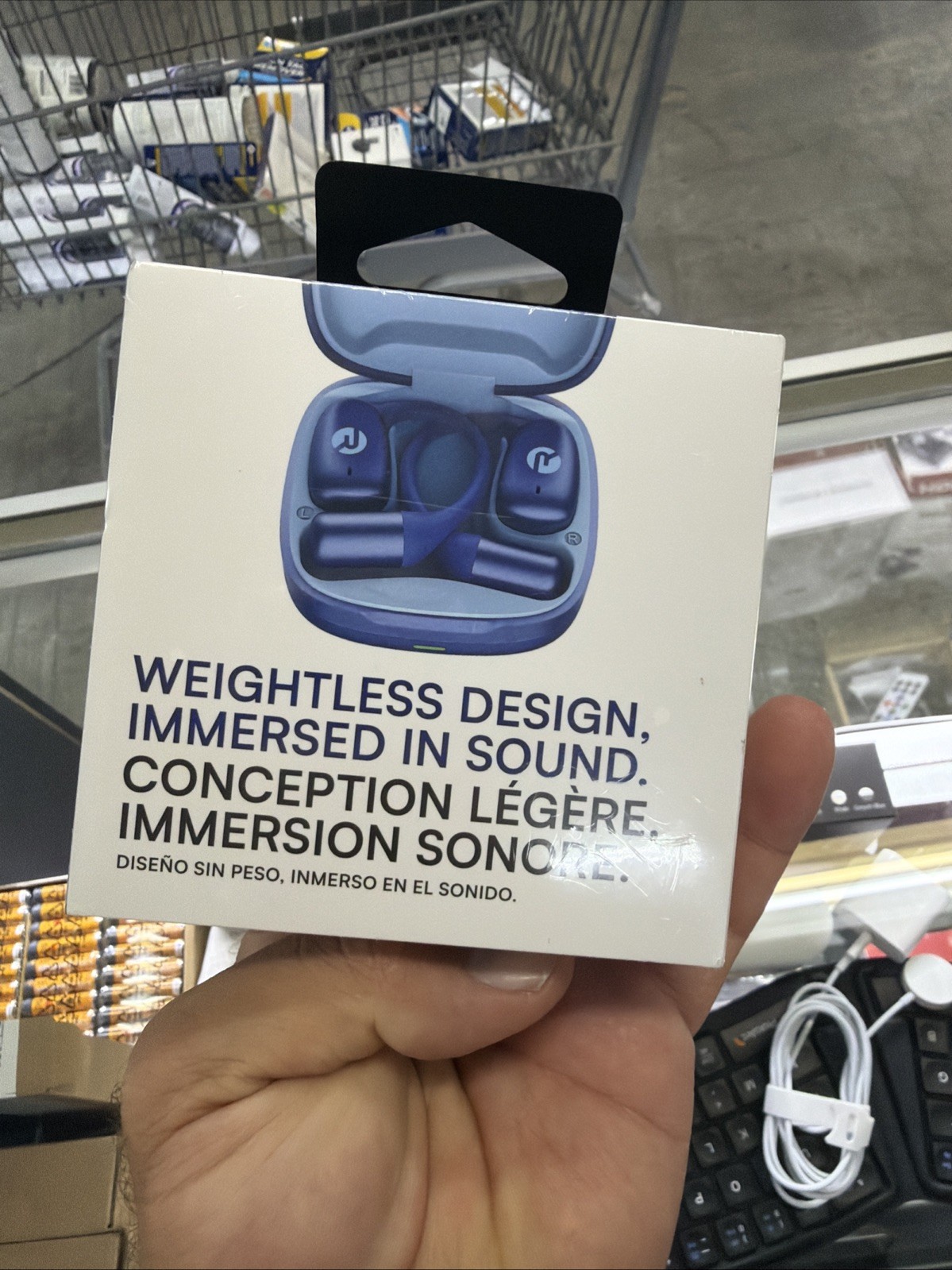 Raycon Essential Open Earbuds True Wireless Open Ear Bluetooth Headphones Blue