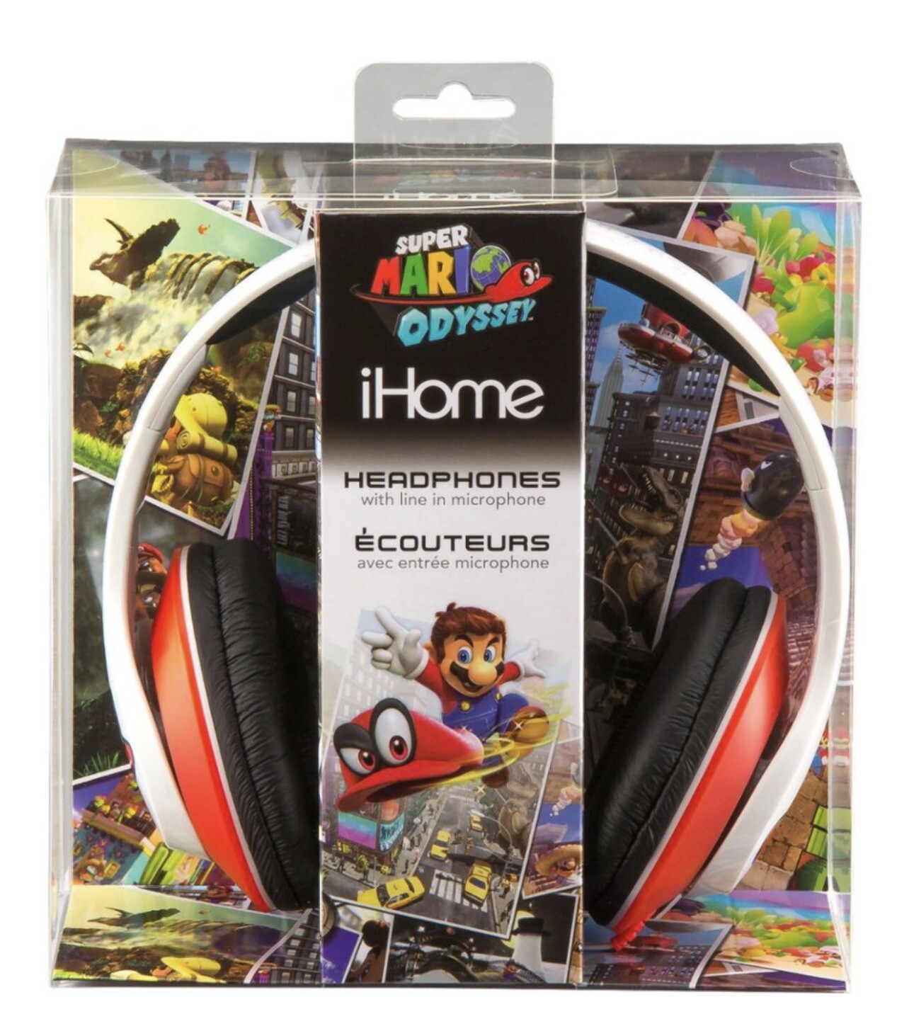 iHome – eKids Super Mario Odyssey Co Branded Headphones – Red & White -Brand New