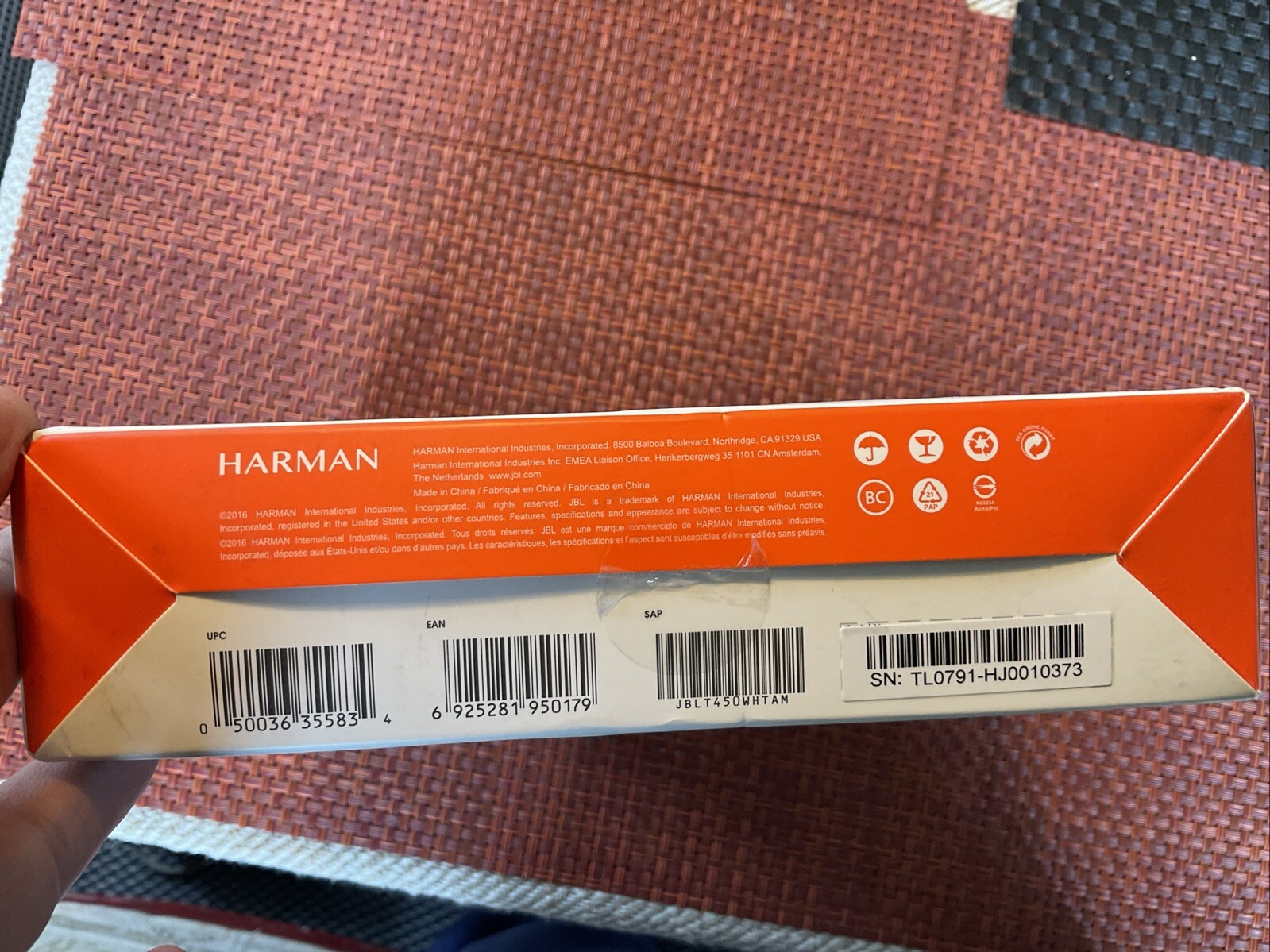 JBL T450 By Harman Pure Bass On-Ear New Headphones