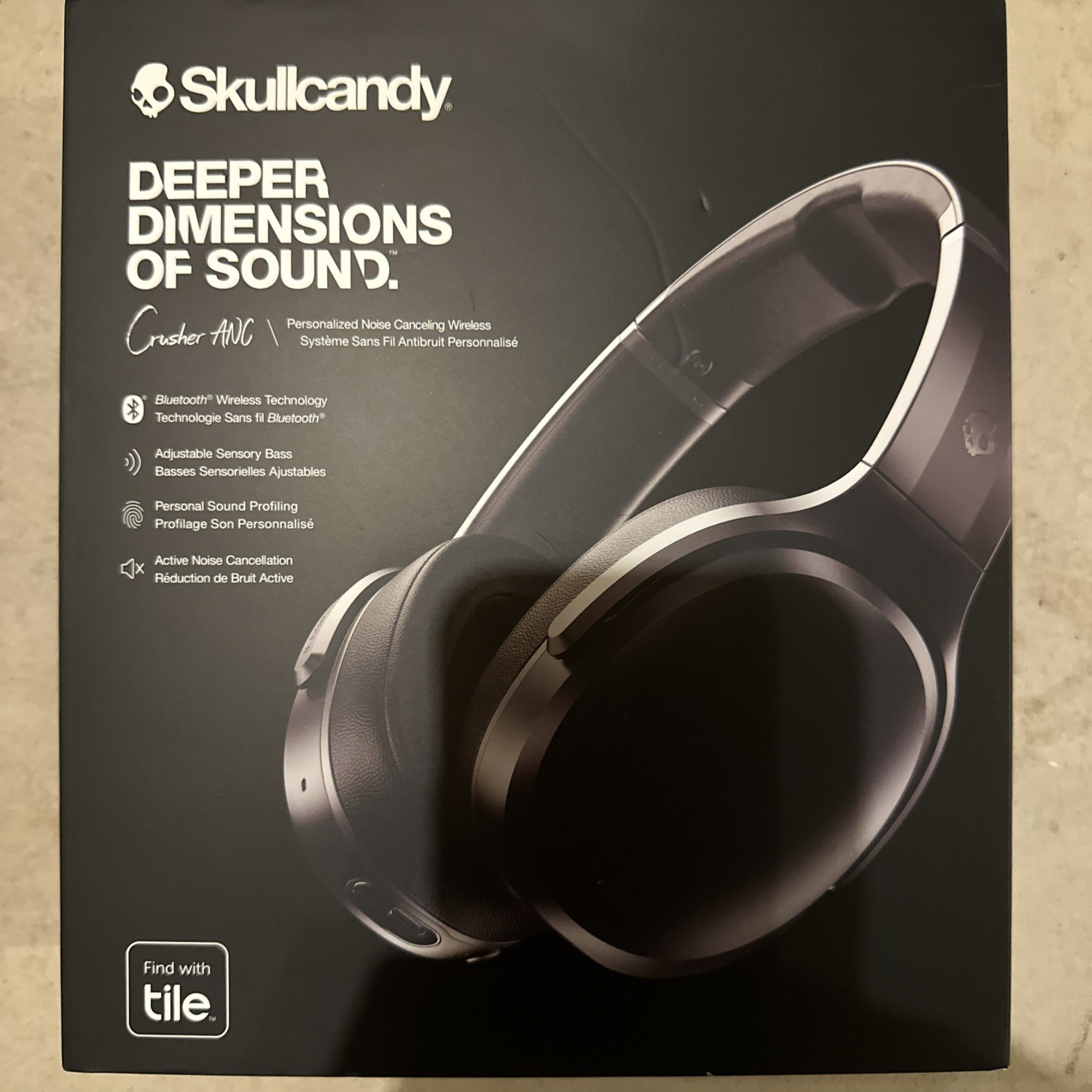 Skullcandy Crusher ANC Over the Ear Wireless Headphones – Black