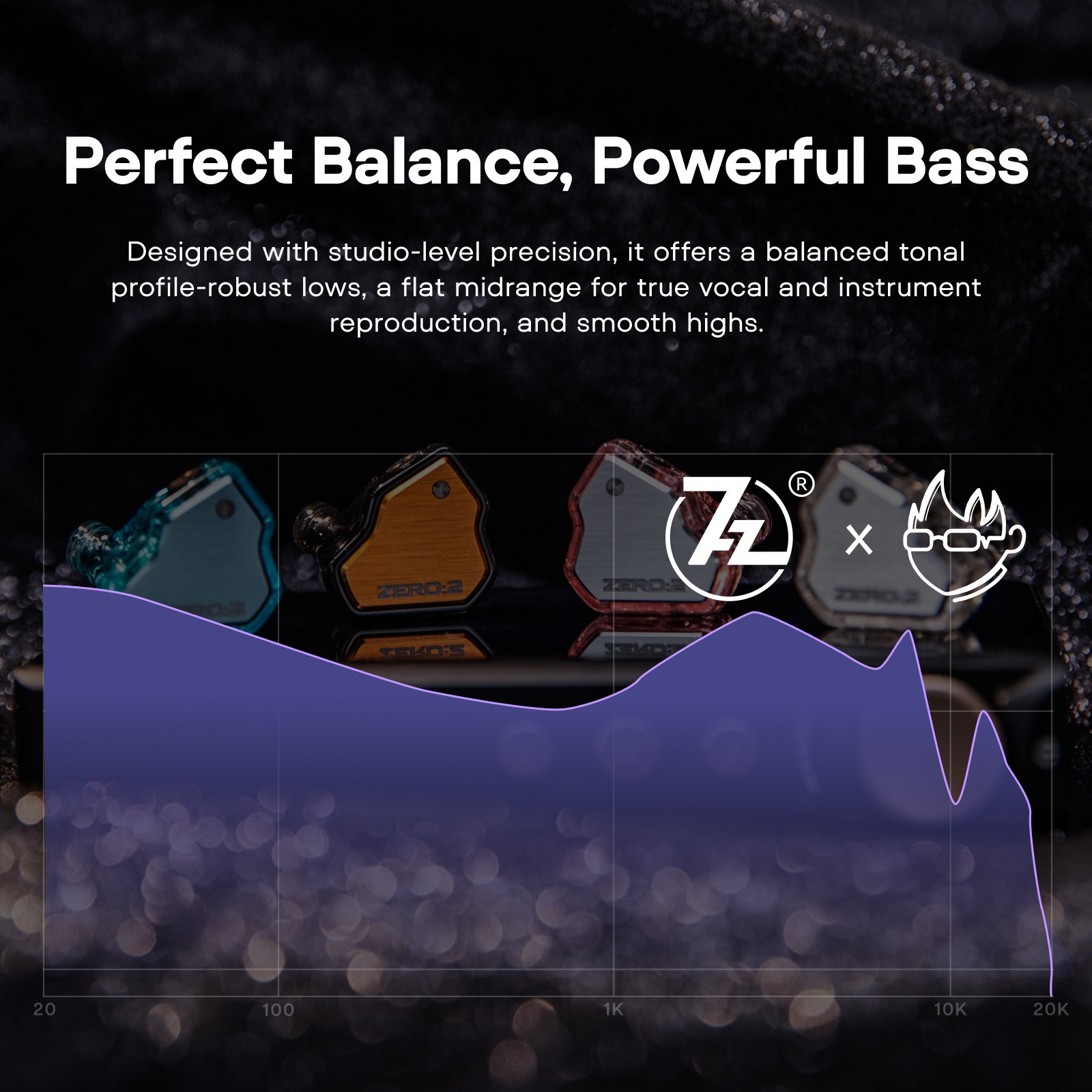 7Hz x Crinacle Zero:2 Updated 10mm Dynamic Driver IEM Wired Earbuds for Musician