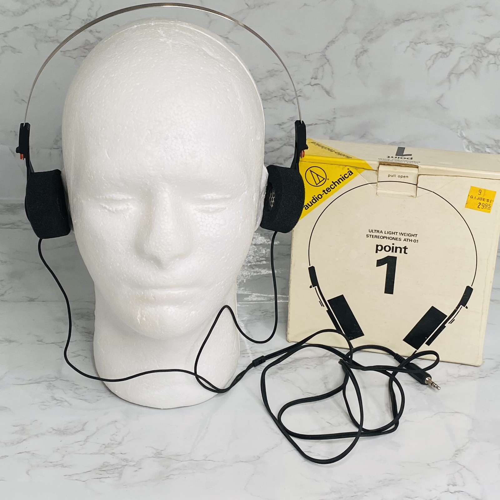 Audio-Technica ATH-0.1 Light Weight Stereophones Point 1 With Box Vtg Japan
