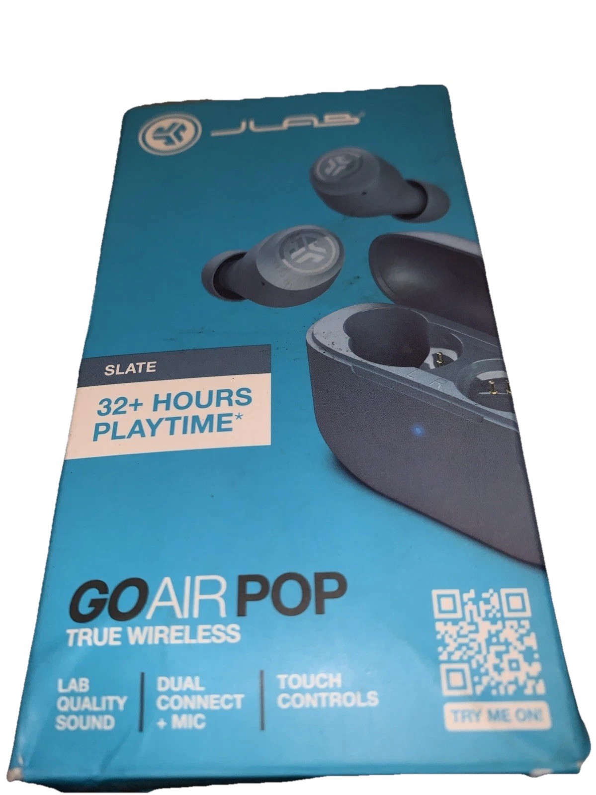 JLab EBGAIRPOPRSLT124 GO Air POP True Wireless In-Ear Headphones – Slate