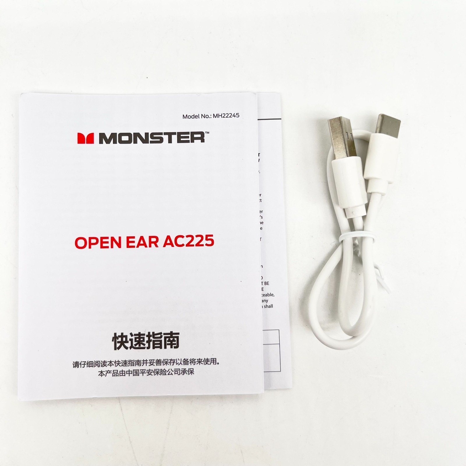 NEW Monster Open Ear AC225 Air Conduction Bluetooth Headphones