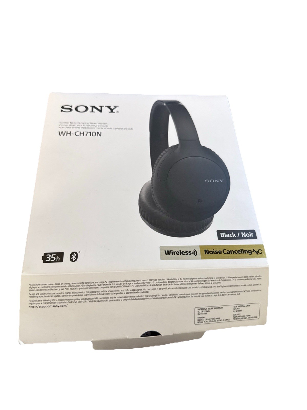 Sony WH-CH700N Wireless Over-Ear Headphones – Black + Carrying Case – Mint Cond.