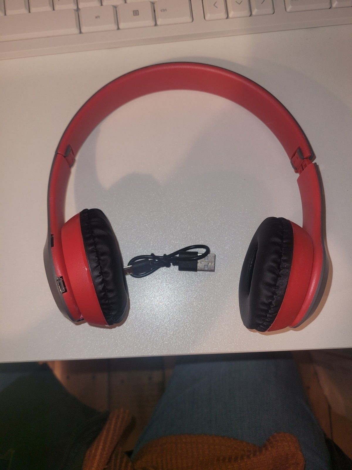 P47 Wireless Headphones, Grey and Red
