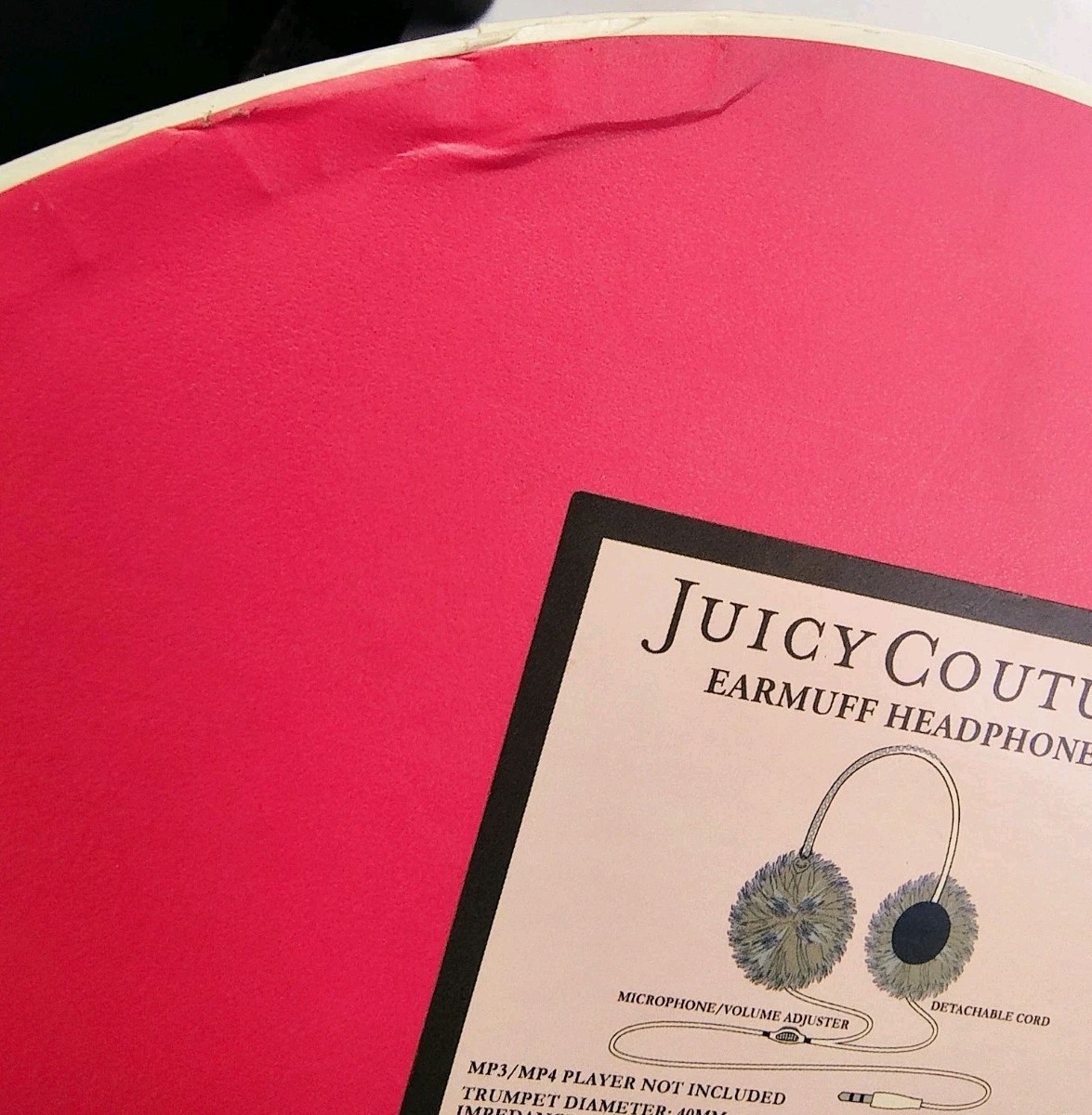 Juicy Couture Earmuff Headphones Faux Fur NWT Wired Y2K Pink Box Gift