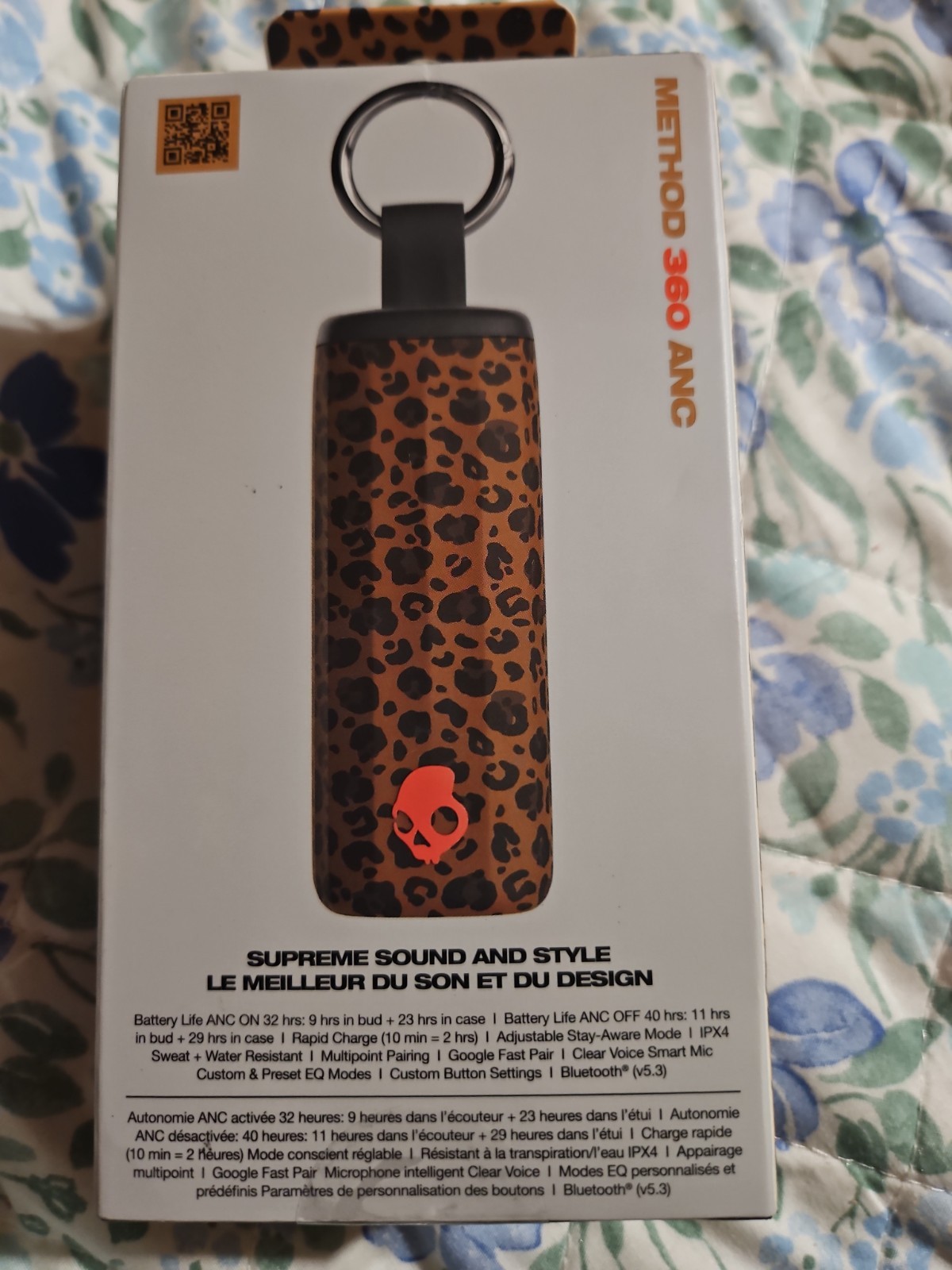 Skullcandy Method 360 ANC Wireless Earbuds, Sound by Bose Brand New Leopard