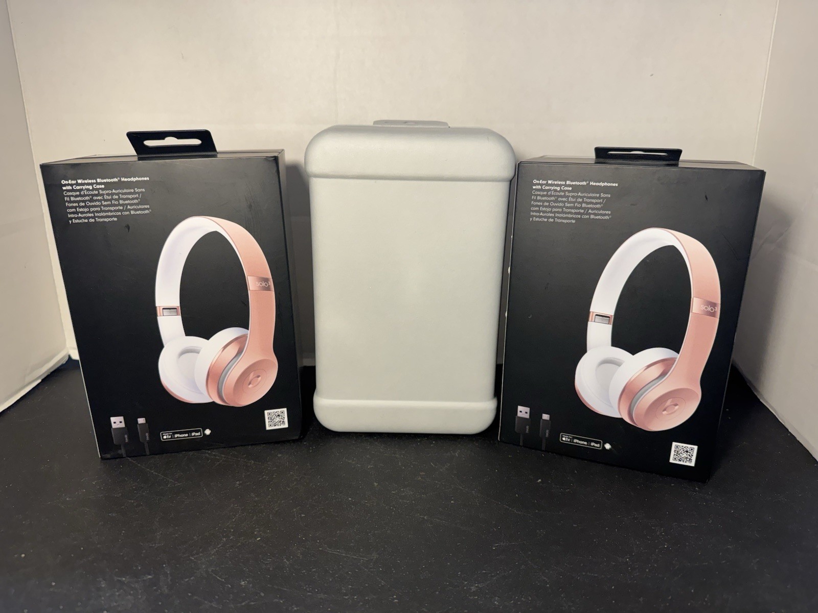 Beats Solo 3 & 4 LOT Wireless Headphones – 2 Black & 1 White EMPTY BOXES ONLY