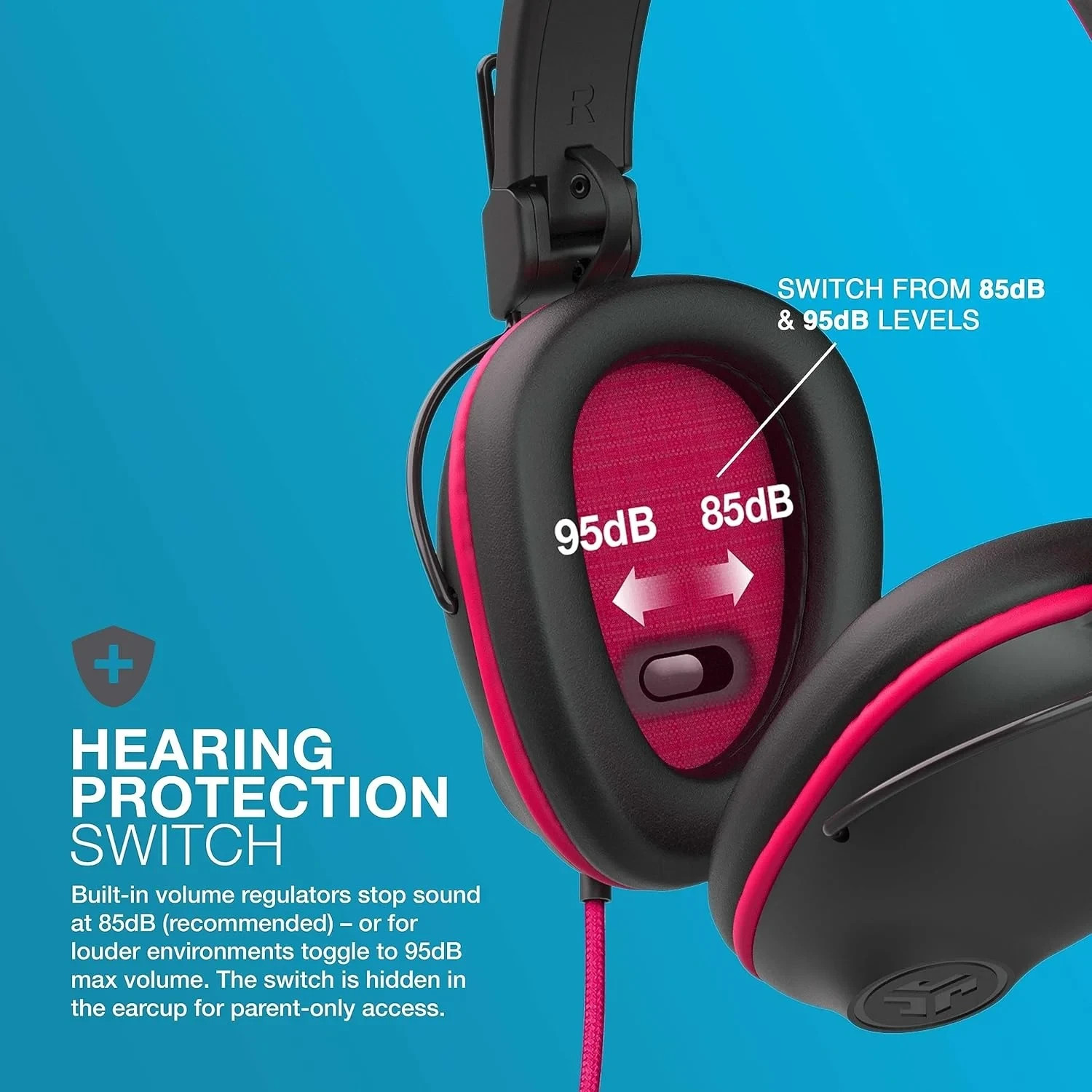 Brand New JLab JBuddies Pro Wired Over-Ear Kids Headphone HJPRORPNK4 – Pink