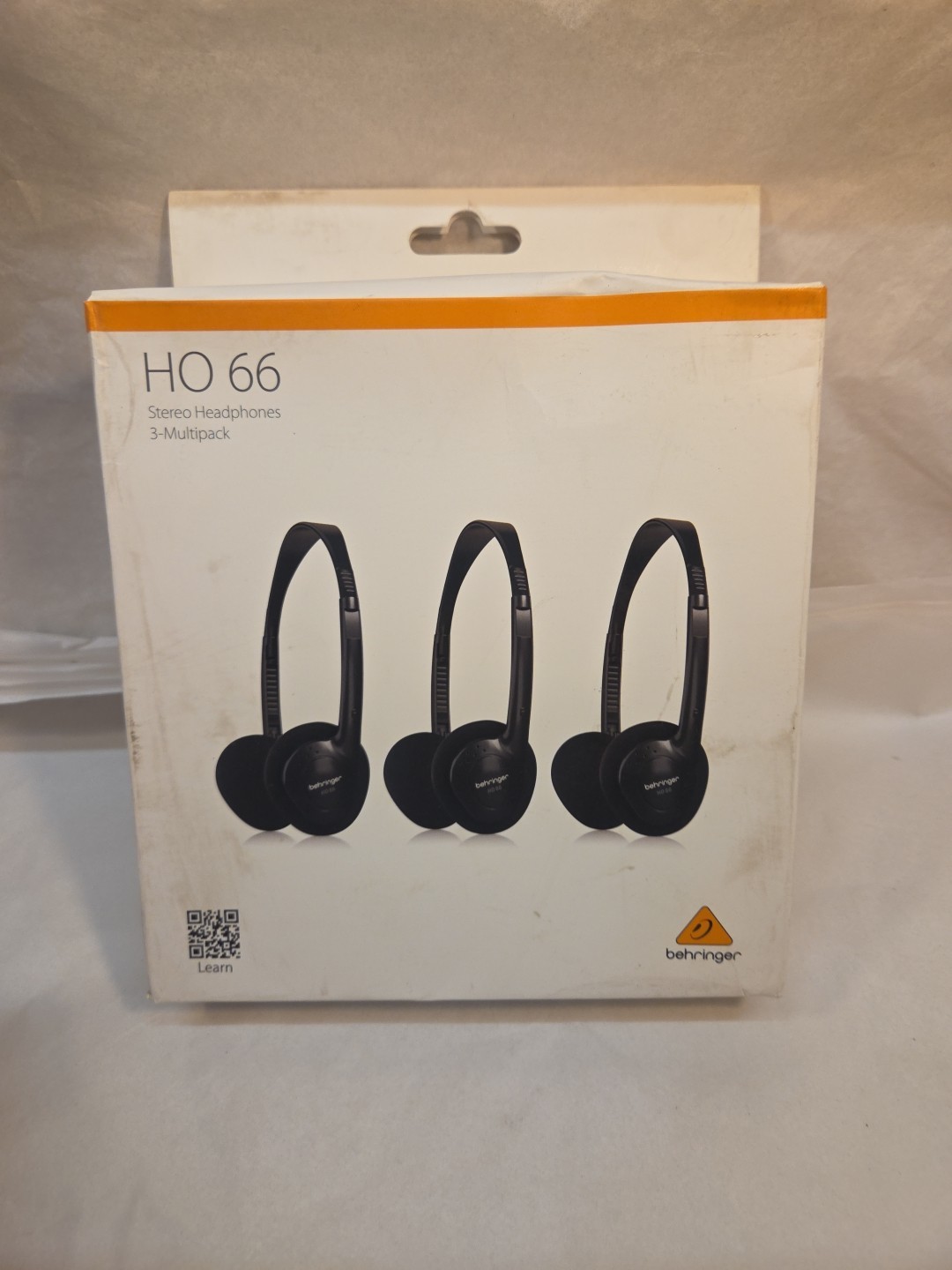 Behringer Soft Ear Cup Stereo Headphones Adjustable H-band HO66 (3-pack)