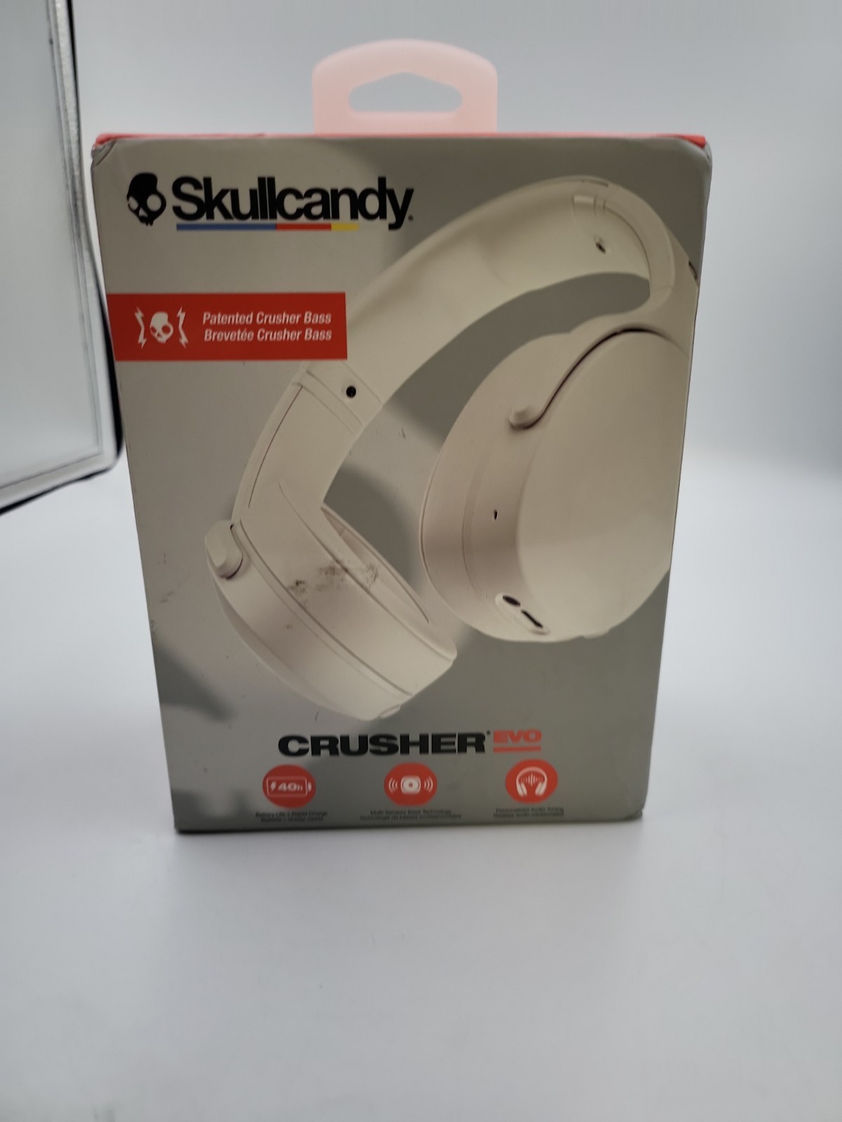 Skullcandy Crusher Evo S6EVW Bone Orange Glow Wireless Bluetooth Headphones