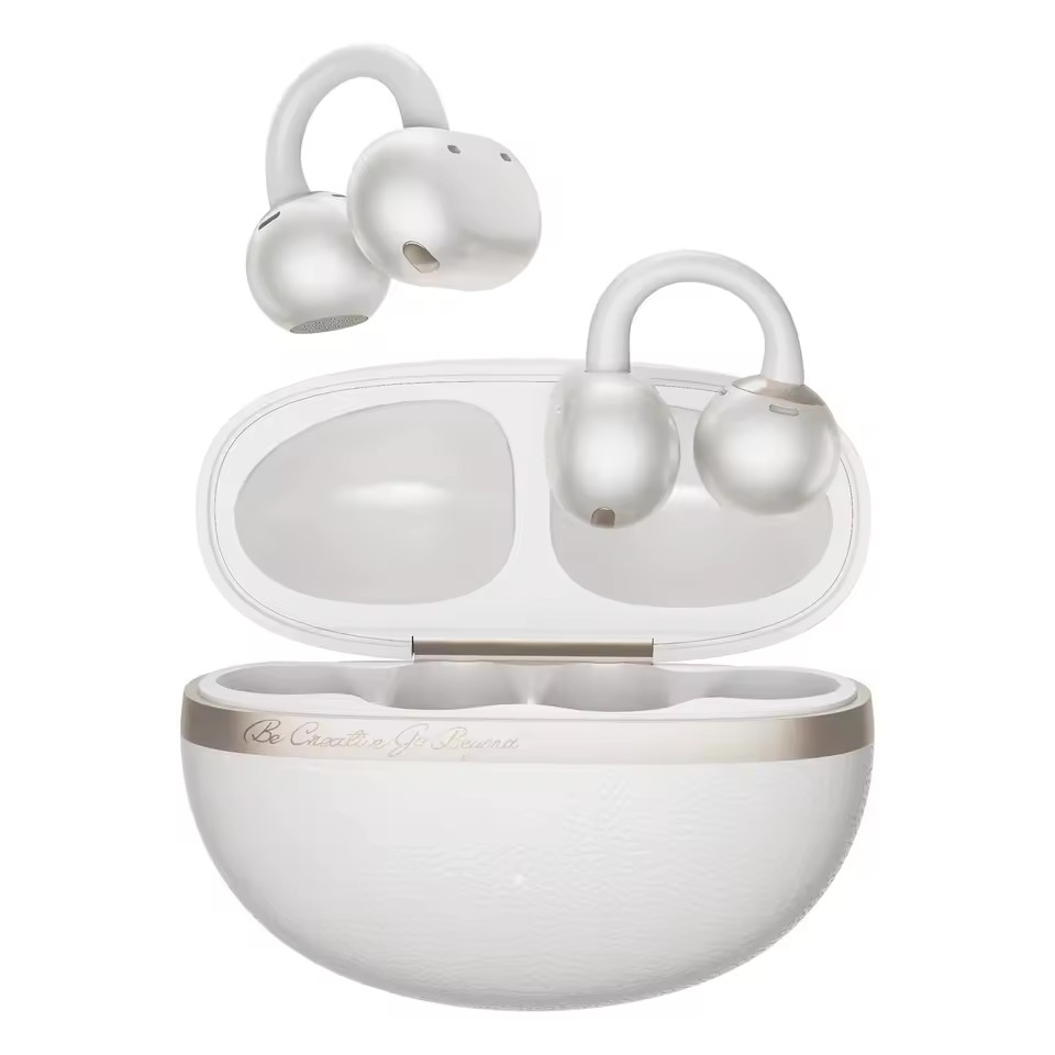 QCY Crossky C50 Clip On Earbuds Open Ear Wireless Bluetooth 6.0 4 Mic, 35H