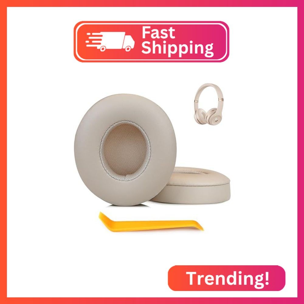 SINOWO Earpads Replacement for Beats Solo 2 & Solo 3 Wireless On-Ear Headphones,