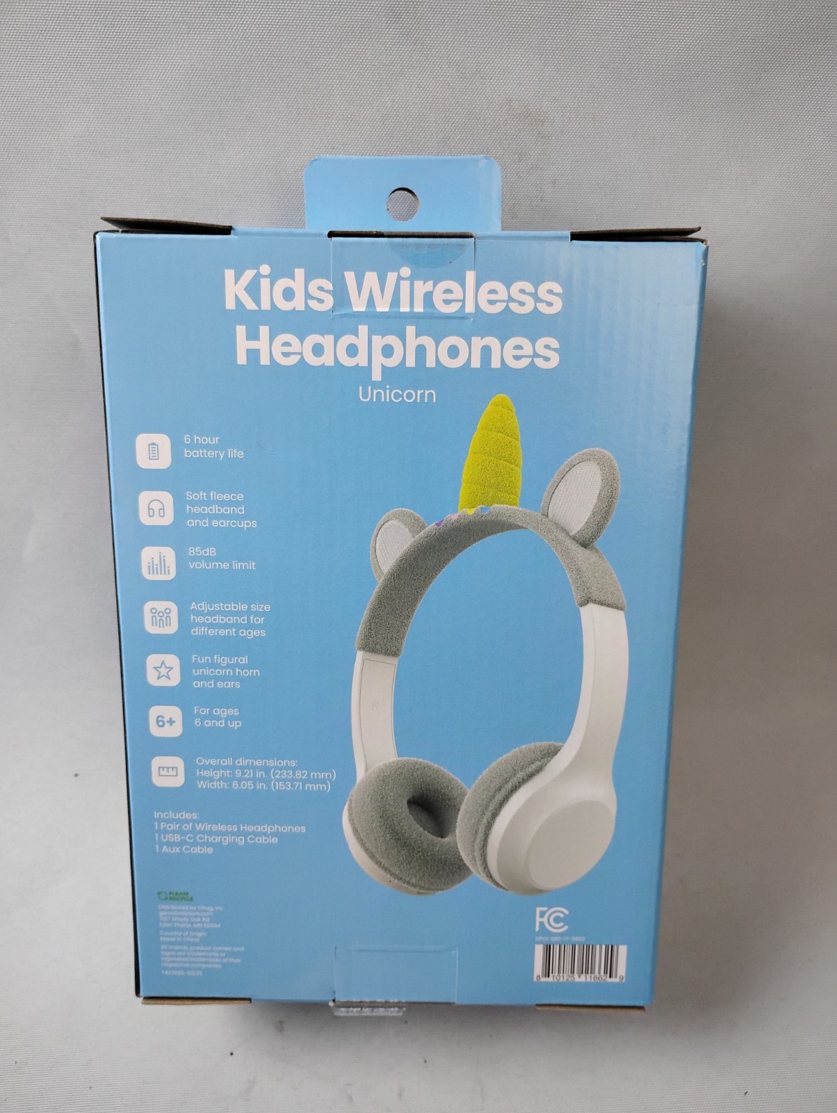 NEW! Kids Wireless Headphones with Unicorn Horn & Ears Super Soft Cushioned Pads