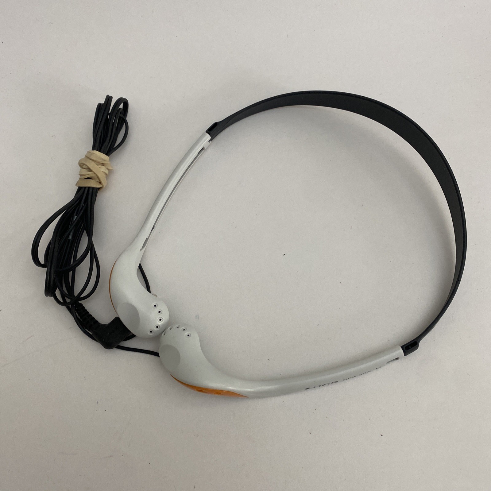 Sony MDR-W014 White Orange Jack In Ear Light Weight Earphones Tested Works