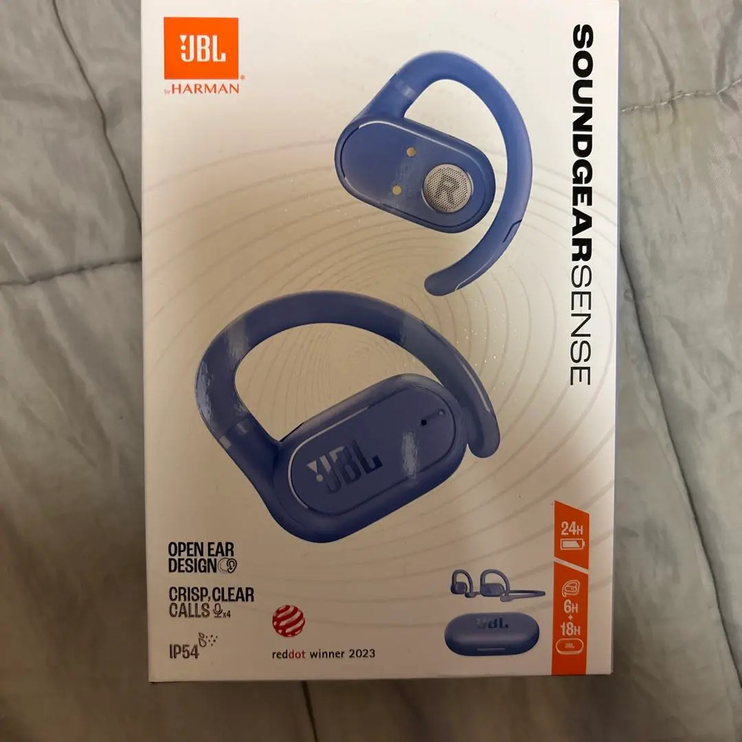 JBL Soundgear Sense Blue Open Ear Wireless Earbuds Bluetooth 5.3 IP54 New Japan