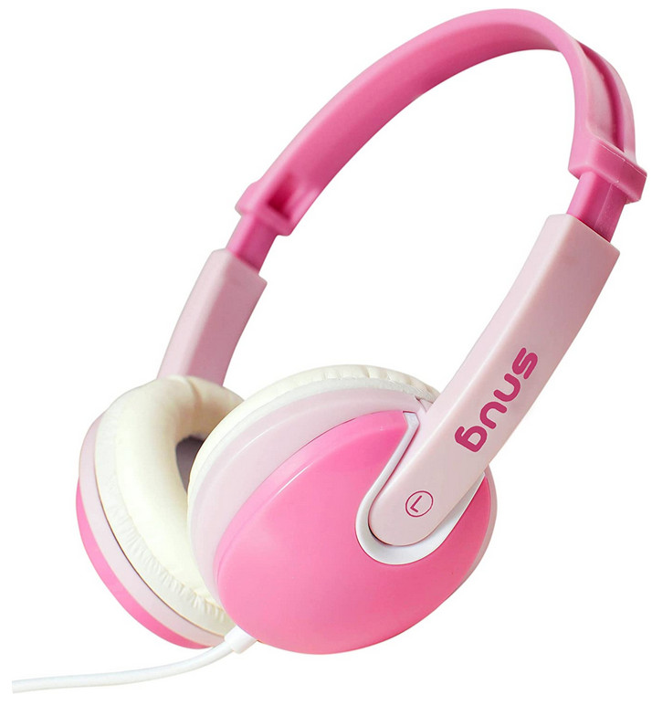 Snug Plug N Play Kids engage in music Headphones for Children DJ Style Pink