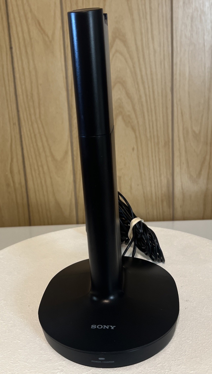 SONY WH-RF400 Wireless Headphones Transmitter Charging Base and Power Supply ON