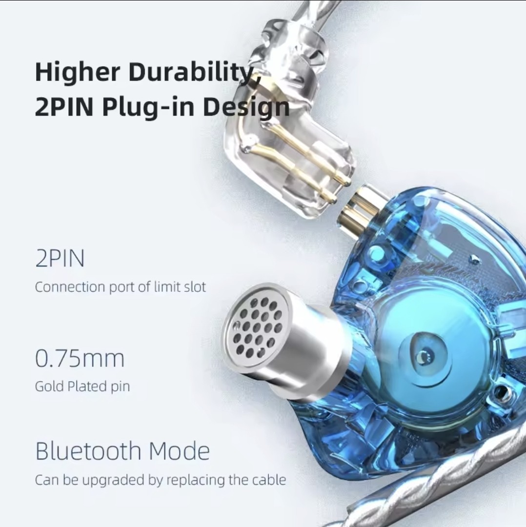 KZ ZAX Pro In Ear Earphones 1DD 7BA HIFI Bass Monitor Headset | Black With MIC