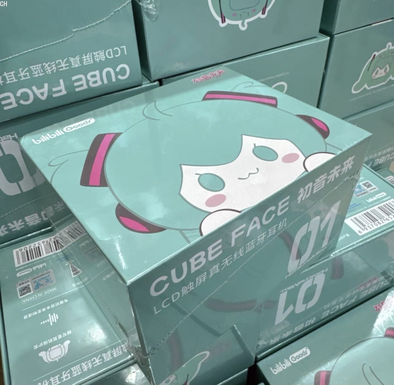 Anime Miku LCD Bluetooth Headphones Touch Screen Android Hatsune Earbuds