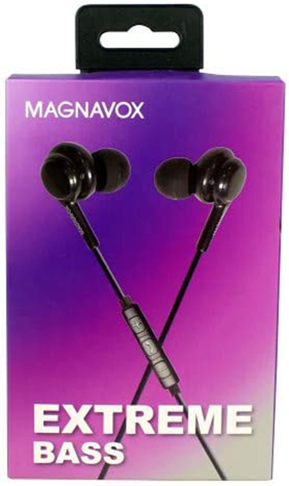 Magnavox MHP4857-BK Ear Buds with Microphone in ONE SIZE FITS ALL, Black