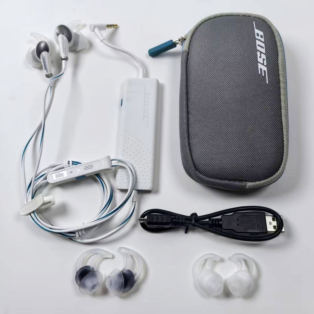 Bose QuietComfort 20 Headphones Noise Cancelling QC20 Earbuds for IOS White