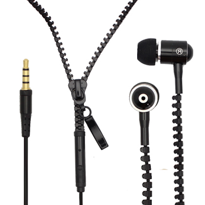 3.5mm Tangle-Free Zipper Earbuds Earphones For Samsung Galaxy Note 4 Edge 3 2 S6
