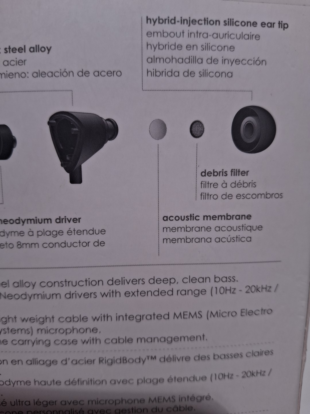 Moshi Audio Vortex PRO Earbuds HR8 Full Range Neodymium DriverExtended Range New