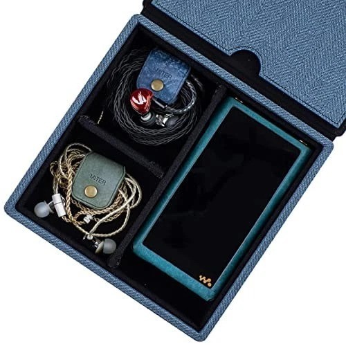 Handmade Acrylic Carrying Case for IEM Earphones & Digital Audio Players – Blue
