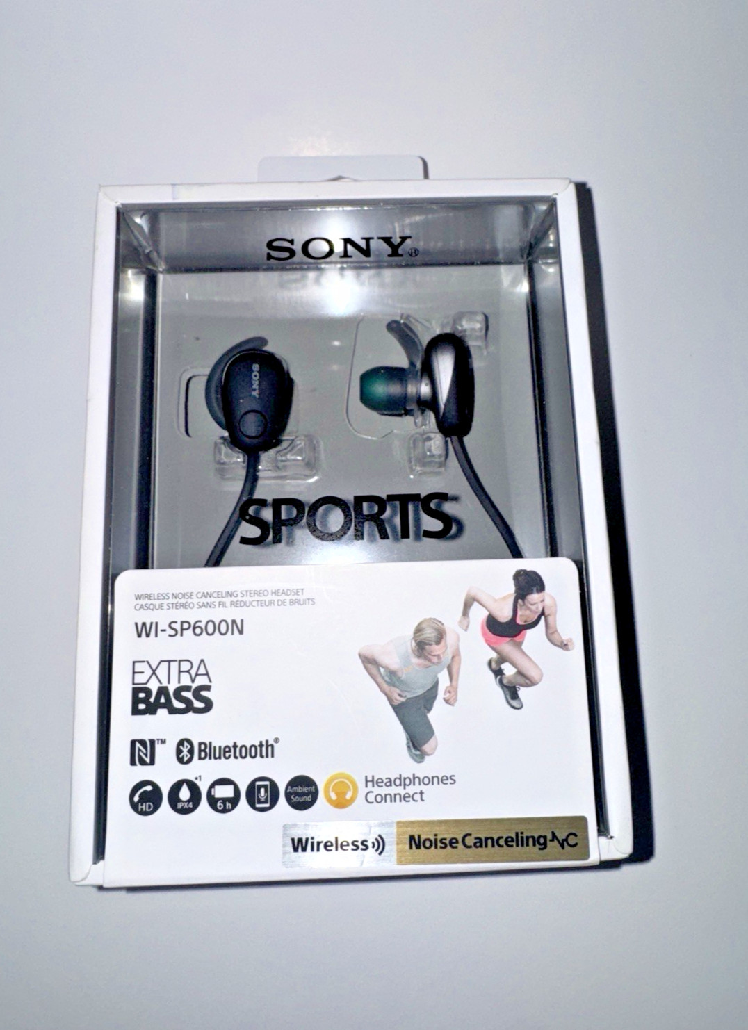 NEW Sony WI-SP600N Wireless Noise-Canceling in-Ear Sports Headphones Black 2018