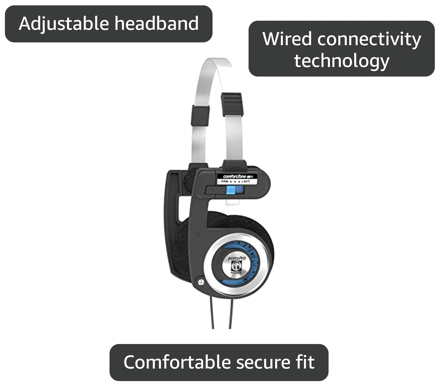 Porta Pro Classic Retro 80S Style On-Ear Headphones, Wired 3.5Mm Plug |
