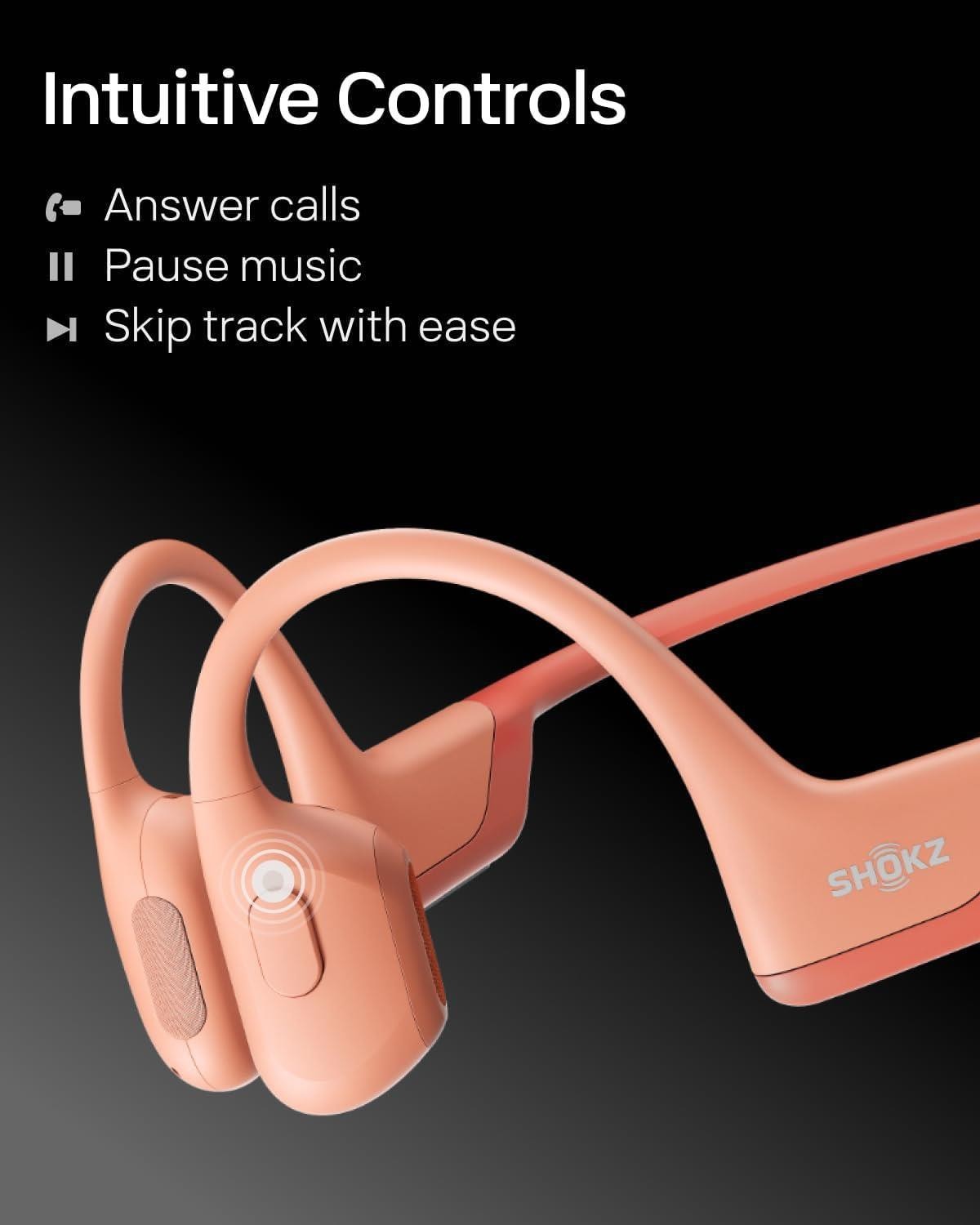 Shokz OpenRun Pro Bone Conduction Open-Ear Wireless Headphones Pink Excellent
