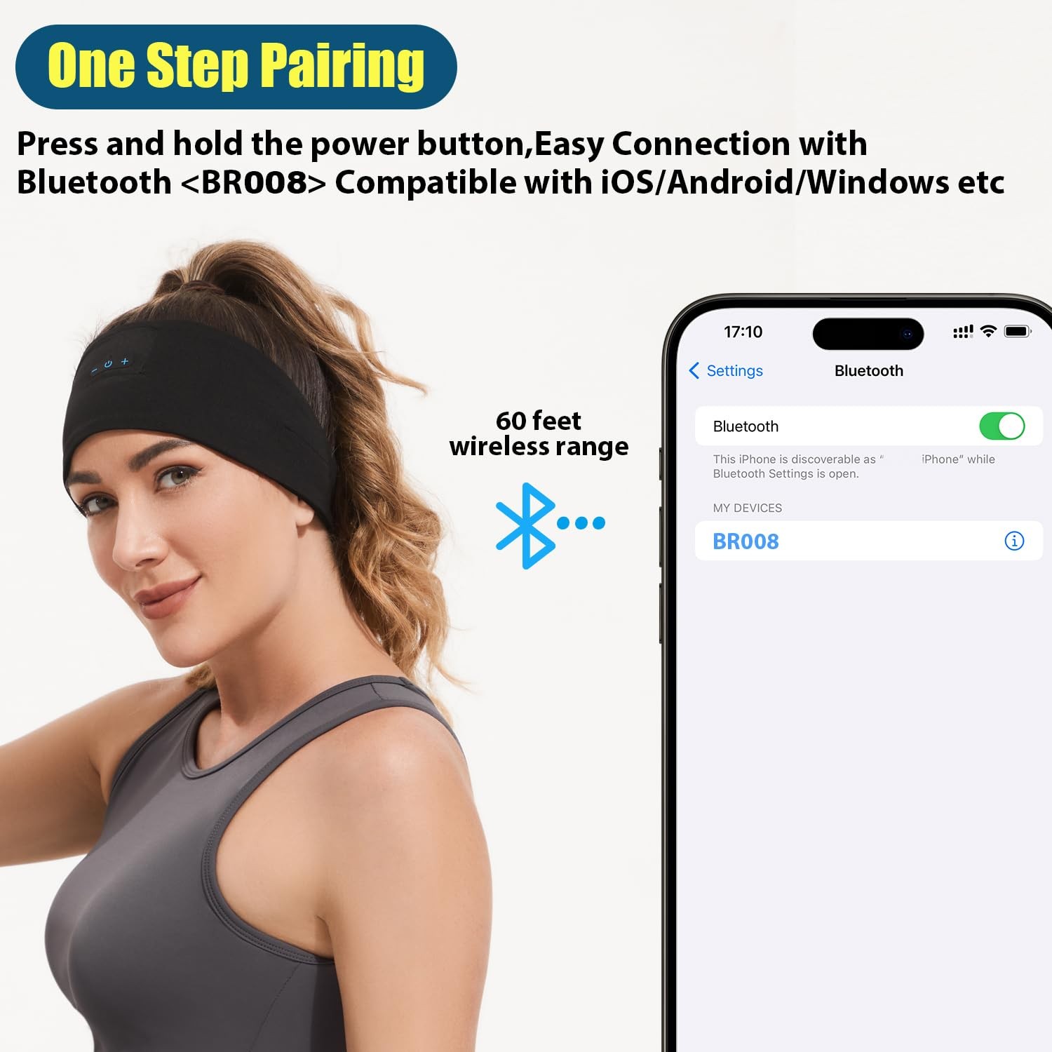 2-Pack Bluetooth Headband, Bluetooth 5.4 Sleeping Headphones,18 Hours Play Ti…