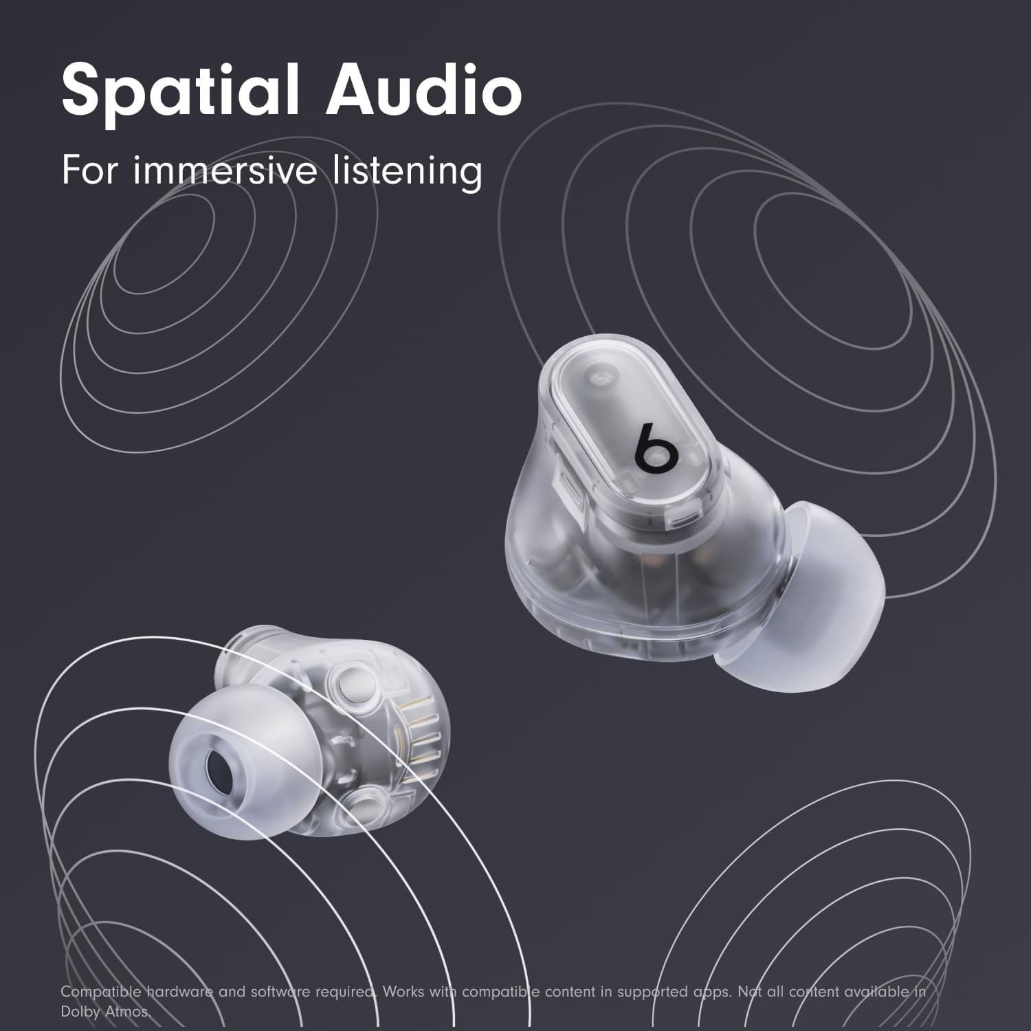 Beats Studio Buds Plus + Wireless Noise Cancelling Earbuds, A2872, Transparent