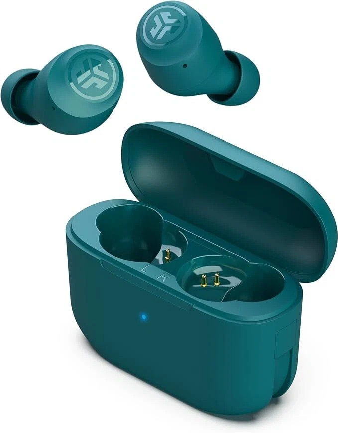 JLab – GO Air Pop True Wireless Earbuds in Teal. iOS & Android Compatible